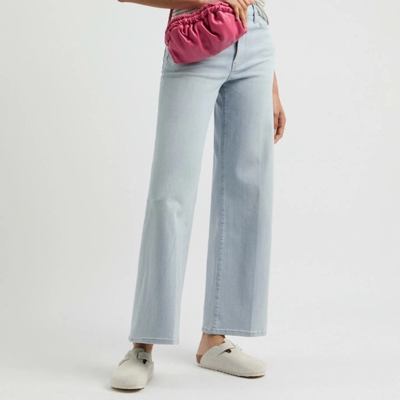 FRAME Le Pixie Slim Palazzo High-Rise Wide-Leg Jeans - Picture 3 of 4